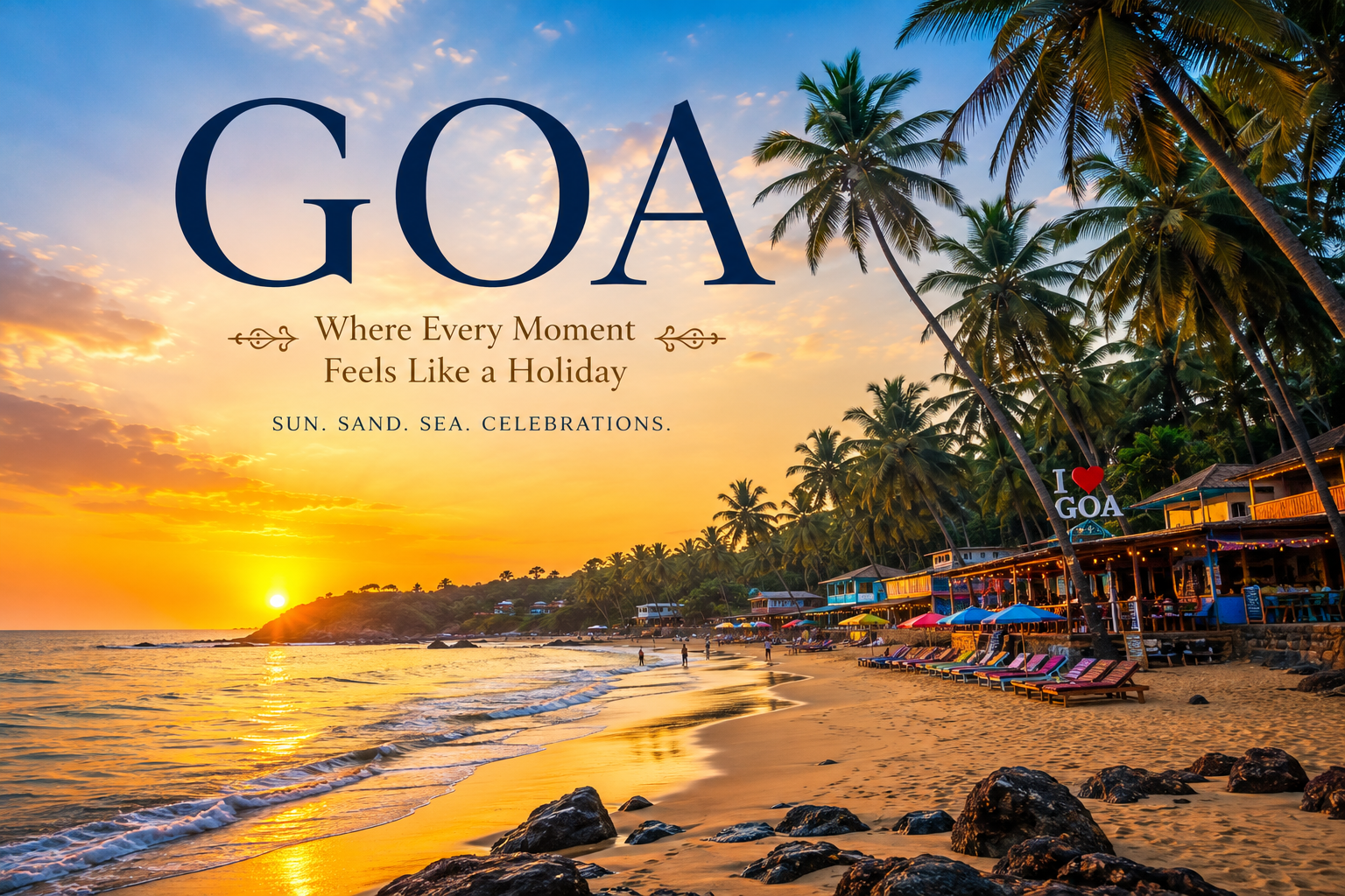 Goa sunset beach wedding mandap